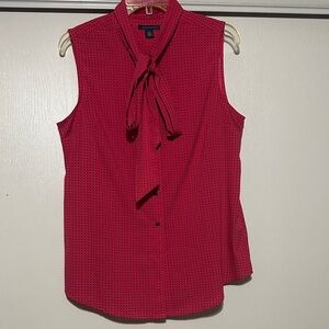 Tommy Hilfiger Sleeveless Pink Blouse with Tie